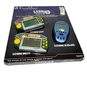 Excalibur Casino 3 Pack Electronic Craps Blackjack Roulette Games